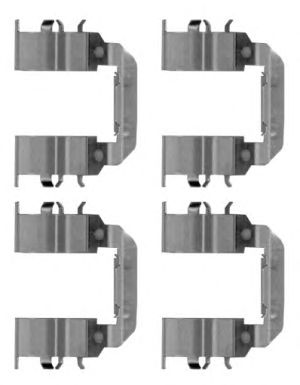 HELLA PAGID 8dz355204751 -  Комплектующие, колодки дискового тормоза